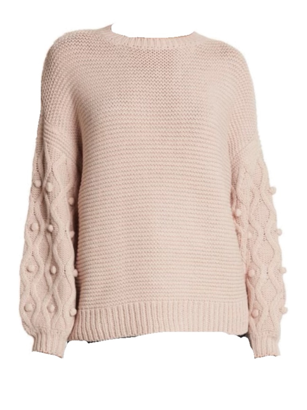 RDI Pink Sweater with Textured Sleeves